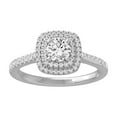 thumbnail image 1 of ARAIYA FINE JEWELRY Sterling Silver Diamond halo Engagement Ring (7/8 cttw, I-J Color, I2-I3 Clarity) Size 5, 1 of 6