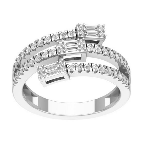 ARAIYA FINE JEWELRY Sterling Silver Lab Grown Diamond Band Ring (1/2 cttw, D-F Color, VS Clarity), Size 10