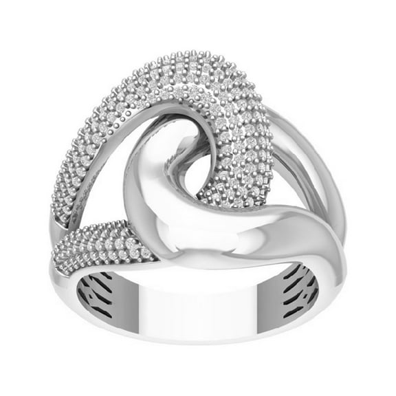 ARAIYA FINE JEWELRY Sterling Silver Lab Grown Diamond Band Ring (1/2 cttw, D-F Color, VS Clarity), Size 6.5