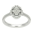 thumbnail image 1 of ARAIYA FINE JEWELRY Sterling Silver Lab Grown Diamond Cluster Band Ring (1/2 cttw, D-F Color, VS Clarity), Size 10, 1 of 5