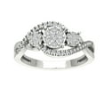 thumbnail image 1 of ARAIYA FINE JEWELRY Sterling Silver Lab Grown Diamond Cluster Band Ring (1/2 cttw, D-F Color, VS Clarity), Size 7, 1 of 5