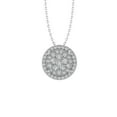 thumbnail image 1 of ARAIYA FINE JEWELRY Sterling Silver Lab Grown Diamond Composite Cluster Pendant with Silver Cable Chain Necklace (1/2 cttw, D-F Color, VS Clarity) 18", 1 of 1