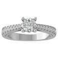 thumbnail image 1 of ARAIYA FINE JEWELRY Sterling Silver Lab Grown Diamond Engagement Ring (1 cttw, D-F Color, VS Clarity) Size 6, 1 of 4