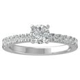 thumbnail image 1 of ARAIYA FINE JEWELRY Sterling Silver Lab Grown Diamond Engagement Ring (3/8 cttw, D-F Color, VS Clarity) Size 9.5, 1 of 4