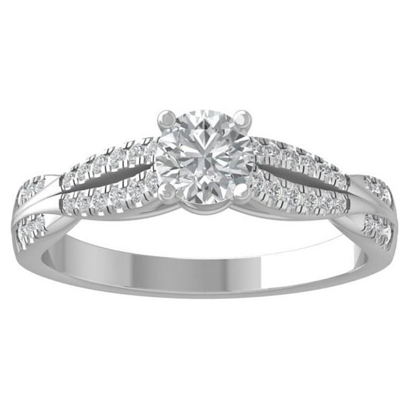 ARAIYA FINE JEWELRY Sterling Silver Lab Grown Diamond Engagement Ring (5/8 cttw, D-F Color, VS Clarity) Size 9.5