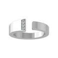 thumbnail image 1 of ARAIYA FINE JEWELRY Sterling Silver Lab Grown Diamond Open Band Ring (1/20 cttw, D-F Color, VS1 Clarity) Size 6.5, 1 of 4