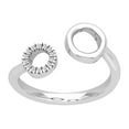 thumbnail image 1 of ARAIYA FINE JEWELRY Sterling Silver Lab Grown Diamond Two Round Space Ring (1/20 cttw, D-F Color, VS Clarity), Size 5.5, 1 of 5