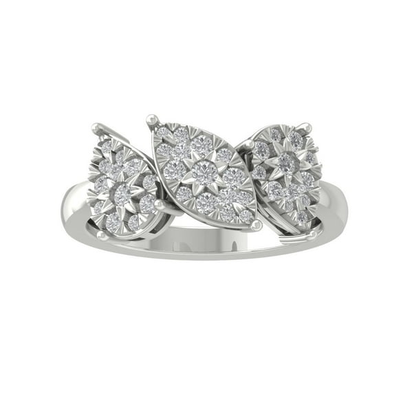 ARAIYA FINE JEWELRY Sterling Silver Lab Grown Diamond Wedding Band Ring (1/2 cttw, D-F Color, VS Clarity) Size 6.5