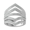 thumbnail image 1 of ARAIYA FINE JEWELRY Sterling Silver Lab Grown Diamond Wedding Band Ring (1/2 cttw, D-F Color, VS Clarity) Size 6, 1 of 4