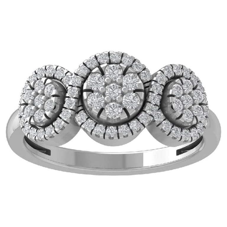 14K White Gold Lab-Created Diamond Eternity Band (2 CTW F-  Size 9 lab created diamond wedding band display picture 1