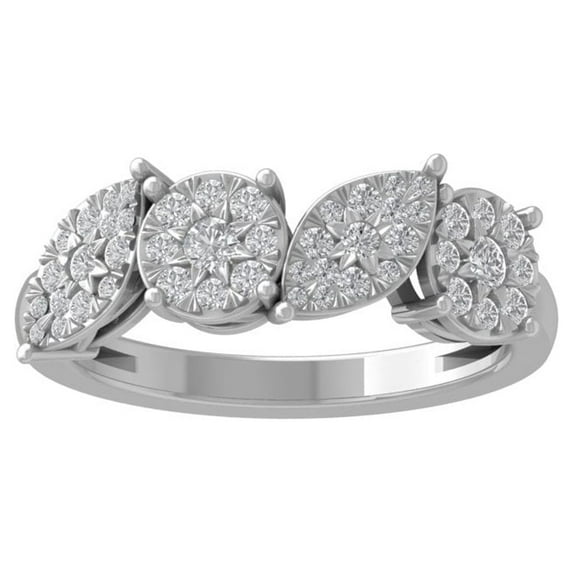 ARAIYA FINE JEWELRY Sterling Silver Lab Grown Diamond Wedding Band Ring (1/2 cttw, D-F Color, VS Clarity) Size 9.5