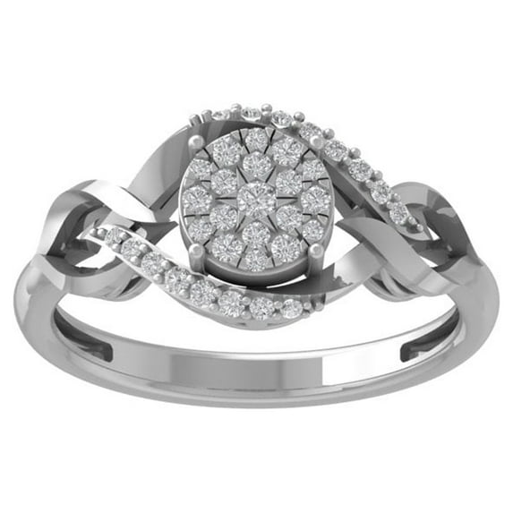 ARAIYA FINE JEWELRY Sterling Silver Lab Grown Diamond Wedding Band Ring (1/4 cttw, D-F Color, VS Clarity) Size 7.5