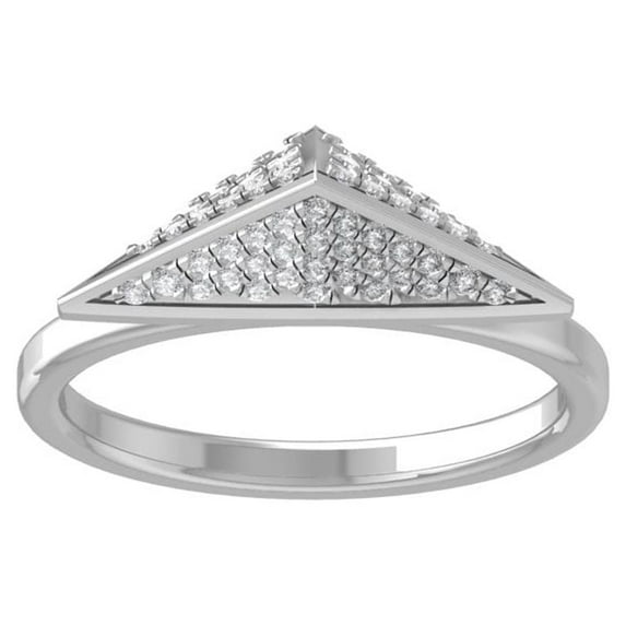 ARAIYA FINE JEWELRY Sterling Silver Lab Grown Diamond Wedding Band Ring (1/4 cttw, D-F Color, VS Clarity) Size 9
