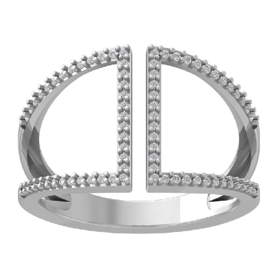 ARAIYA FINE JEWELRY Sterling Silver Lab Grown Diamond Wedding Band Ring (1/5 cttw, D-F Color, VS Clarity) Size 10