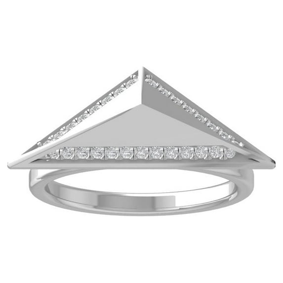 ARAIYA FINE JEWELRY Sterling Silver Lab Grown Diamond Wedding Band Ring (1/5 cttw, D-F Color, VS Clarity) Size 9.5