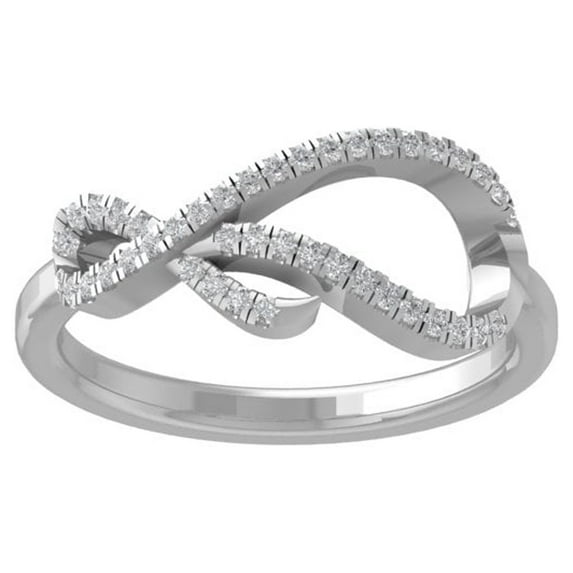 ARAIYA FINE JEWELRY Sterling Silver Lab Grown Diamond Wedding Band Ring (1/6 cttw, D-F Color, VS Clarity) Size 6