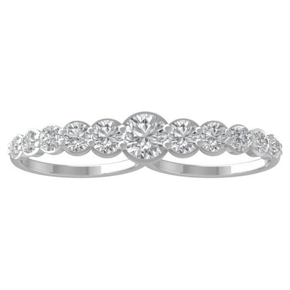 ARAIYA FINE JEWELRY Sterling Silver Lab Grown Diamond Wedding Band Ring (2 1/2 cttw, D-F Color, VS Clarity) Size 6.5