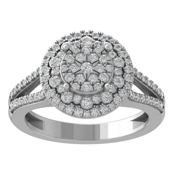ARAIYA FINE JEWELRY Sterling Silver Lab Grown Diamond Wedding Band Ring (3/4 cttw, D-F Color, VS Clarity) Size 10