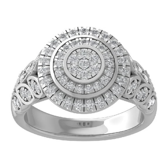 ARAIYA FINE JEWELRY Sterling Silver Lab Grown Diamond Wedding Band Ring (3/4 cttw, D-F Color, VS Clarity) Size 5
