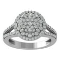 thumbnail image 1 of ARAIYA FINE JEWELRY Sterling Silver Lab Grown Diamond Wedding Band Ring (3/4 cttw, D-F Color, VS Clarity) Size 7, 1 of 4