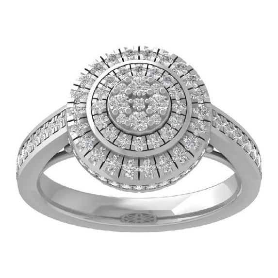 ARAIYA FINE JEWELRY Sterling Silver Lab Grown Diamond Wedding Band Ring (7/8 cttw, D-F Color, VS Clarity) Size 6