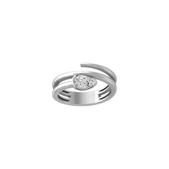 ARAIYA FINE JEWELRY Sterling Silver Lab-Grown Pear-shape Diamond Solitaire Engagement Ring (1/2 Cttw, D-F Color, VS1 Clarity) Size 6.5