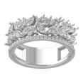 thumbnail image 1 of ARAIYA FINE JEWELRY Sterling Silver Marquise-shape Diamond Wedding Band Ring (1 cttw, I-J Color, I2-I3 Clarity) Size 8.5, 1 of 4