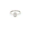 thumbnail image 1 of ARAIYA FINE JEWELRY Sterling Silver Pear and Round Diamond Halo Engagement Ring (1/8 cttw, I1 Clarity, I-J Color) Size 9.5, 1 of 6