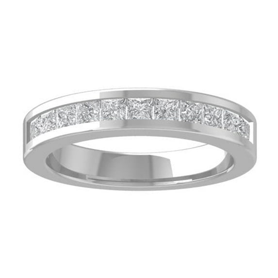 ARAIYA FINE JEWELRY Sterling Silver Pear-shape Diamond Wedding Band Ring (1 1/2 cttw, I-J Color, I2-I3 Clarity) Size 9