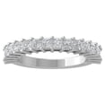 thumbnail image 1 of ARAIYA FINE JEWELRY Sterling Silver Princess-shape Diamond Wedding Band Ring (1 1/2 cttw, I-J Color, I2-I3 Clarity) Size 7.5, 1 of 4