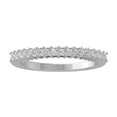 thumbnail image 1 of Araiya Fine Jewelry Sterling Silver Princess-shape Diamond Wedding Band Ring (1/2 cttw, I-J Color, I2-I3 Clarity), Size 8, 1 of 5