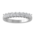 thumbnail image 1 of Araiya Fine Jewelry Sterling Silver Princess-shape Diamond Wedding Band Ring (1 cttw, I-J Color, I2-I3 Clarity), Size 7.5, 1 of 5