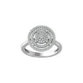 thumbnail image 1 of ARAIYA FINE JEWELRY Sterling Silver Round Cluster Diamond Engagement Ring (1/2 cttw, I-J Color, I2-I3 Clarity), Size 5.5, 1 of 5