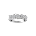 thumbnail image 1 of ARAIYA FINE JEWELRY Sterling Silver Round Cluster Diamond Engagement Ring (1/2 cttw, I-J Color, I2-I3 Clarity), Size 9.5, 1 of 5