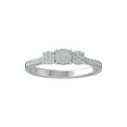 thumbnail image 1 of ARAIYA FINE JEWELRY Sterling Silver Round Cluster Diamond Engagement Ring (1/3 cttw, I-J Color, I2-I3 Clarity), Size 8, 1 of 5