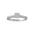 thumbnail image 1 of ARAIYA FINE JEWELRY Sterling Silver Round Cluster Diamond Engagement Ring (1/3 cttw, I-J Color, I2-I3 Clarity), Size 9, 1 of 5