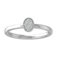 thumbnail image 1 of ARAIYA FINE JEWELRY Sterling Silver Round Cluster Diamond Engagement Ring (1/8 cttw, I2-I3 Clarity, I-J Color) Size 9.5, 1 of 5