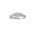 thumbnail image 1 of ARAIYA FINE JEWELRY Sterling Silver Round Cluster Lab Grown Diamond Engagement Ring (1/2 cttw, VS Clarity, D-F Color) Size 8.5, 1 of 4
