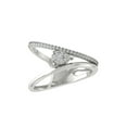 thumbnail image 1 of ARAIYA FINE JEWELRY Sterling Silver Round Cluster Lab Grown Diamond Engagement Ring (1/5 cttw, VS Clarity, D-F Color) Size 10, 1 of 4