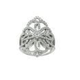 thumbnail image 1 of ARAIYA FINE JEWELRY Sterling Silver Round Cluster Lab Grown Diamond Engagement Ring (1 cttw, VS Clarity, D-F Color) Size 5.5, 1 of 4