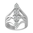 thumbnail image 1 of ARAIYA FINE JEWELRY Sterling Silver Round Cluster Lab Grown Diamond Engagement Ring (1 cttw, VS Clarity, D-F Color) Size 7.5, 1 of 4