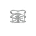 thumbnail image 1 of ARAIYA FINE JEWELRY Sterling Silver Round Cluster Lab Grown Diamond Engagement Ring (3/8 cttw, VS Clarity, D-F Color) Size 6, 1 of 4