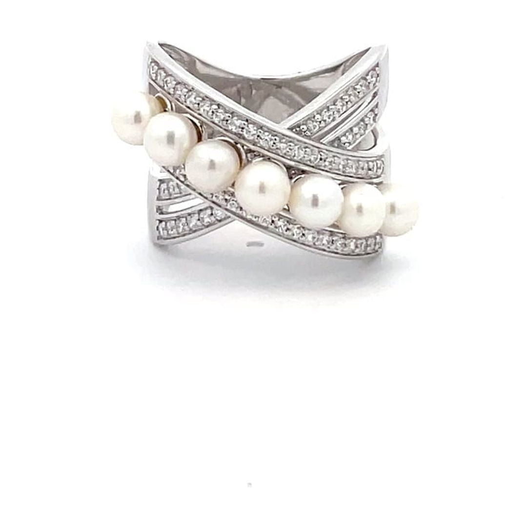 ARAIYA FINE JEWELRY Sterling Silver Round Diamond Cluster Engagement