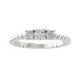 thumbnail image 1 of ARAIYA FINE JEWELRY Sterling Silver Round Diamond Three Stone Band Ring (1/2 cttw, I2-I3 Clarity, I-J Color) Size 5, 1 of 5