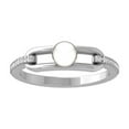 thumbnail image 1 of ARAIYA FINE JEWELRY Sterling Silver Round Diamond and Pearl Promise Ring (1/4 cttw, I2-I3 Clarity, I-J Color) Size 8.5, 1 of 7