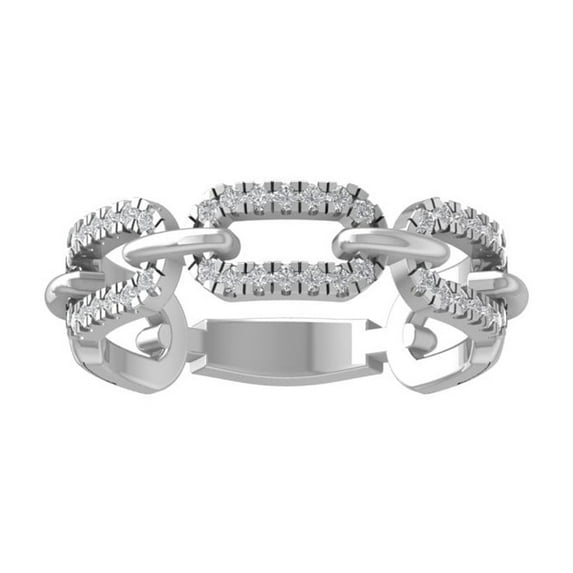 ARAIYA FINE JEWELRY Sterling Silver Round Lab Grown Diamond Band Ring (1/5 cttw, VS Clarity, D-F Color) Size 8.5