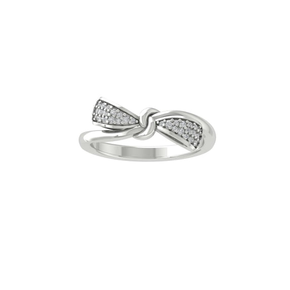 ARAIYA FINE JEWELRY Sterling Silver Round Lab Grown Diamond Band Ring (1/8 cttw, VS Clarity, D-F Color) Size 8