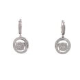 thumbnail image 1 of ARAIYA FINE JEWELRY Sterling Silver Round Lab-Grown Diamond Cluster Dangle Earrings (3/4 cttw, VS1 Clarity, D-E Color), 1 of 6