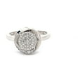 thumbnail image 1 of ARAIYA FINE JEWELRY Sterling Silver Round Lab Grown Diamond Cluster Engagement Ring (1/4 cttw, VS1 Clarity, D-F Color) Size 6, 1 of 5