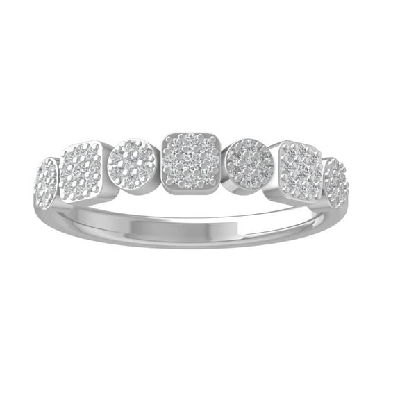 ARAIYA FINE JEWELRY Sterling Silver Round Lab Grown Diamond Engagement Ring (1/4 cttw, VS Clarity, D-E Color) Size 7.5